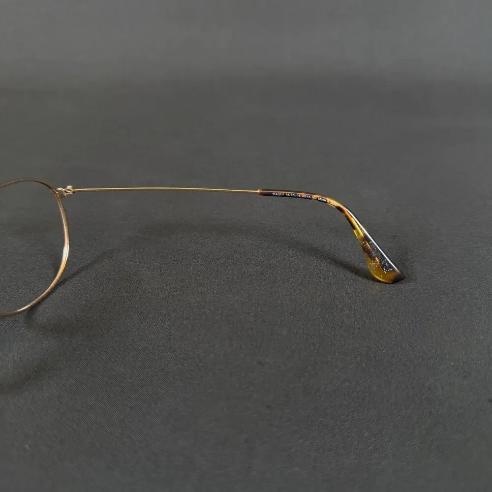 Maui Jim Sea House MJ772-16 60/15-143 Gold Titanium Aviator Eyeglasses OnlyFrame